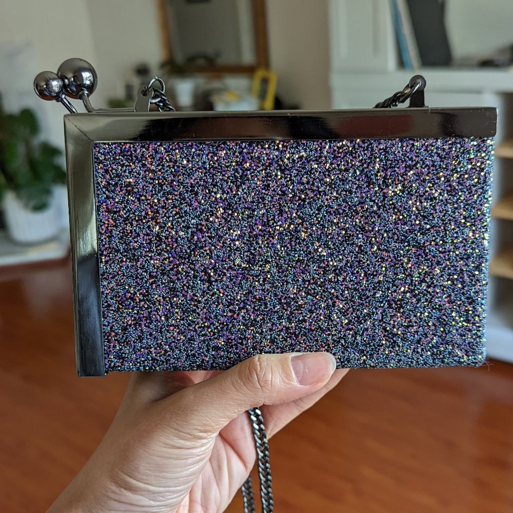 Zara sequin crossbody clutch